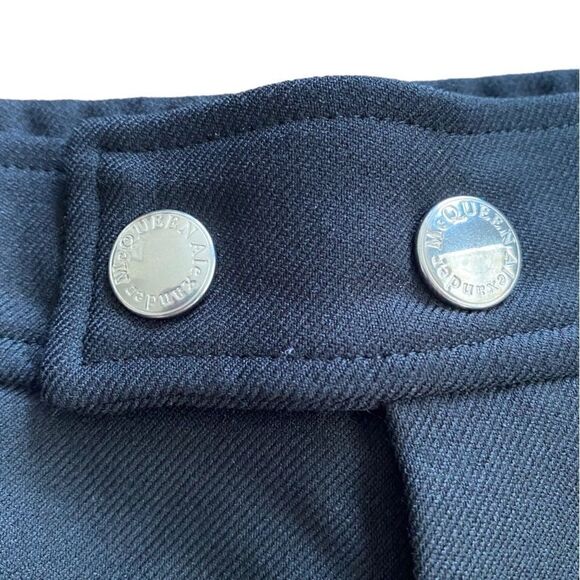 Alexander McQUEEN Trouser Jogger Pants Small Wool Blend Zipper Detail - Picture 5 of 8